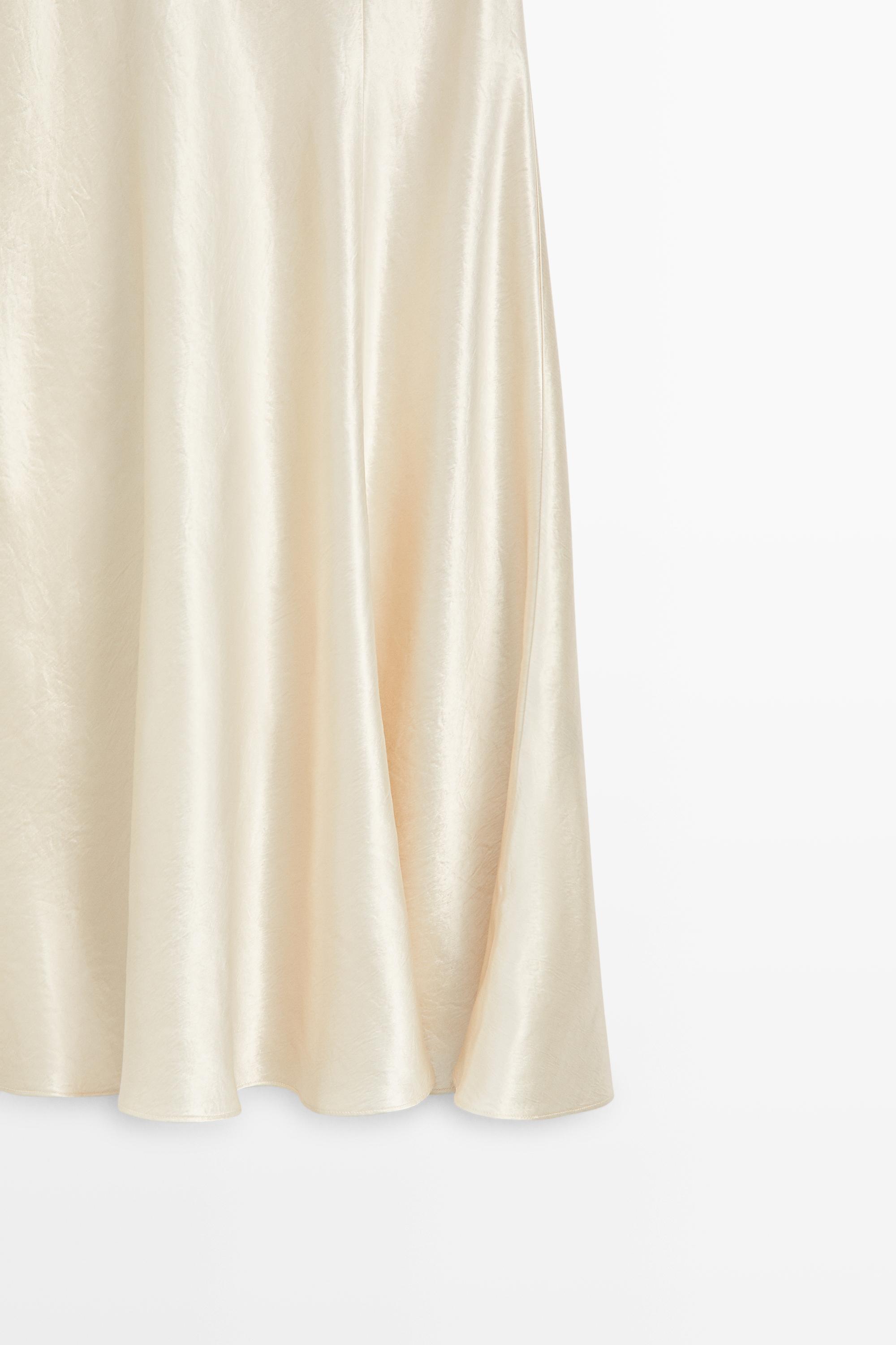 Flowing satin midi skirt - STUDIO